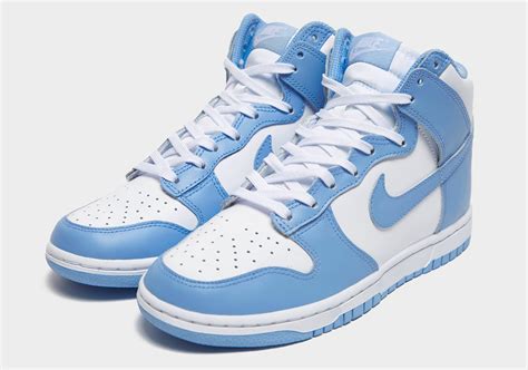 baby blue high top dunks.